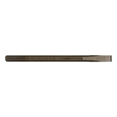 Cold Chisels, 5 in Long, 1/4 in Cut, Sand Blasted, 12 per box