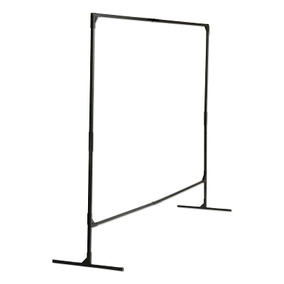 Stur-D-Screen Frame, 6 ft L, 6 ft W, Steel, Black