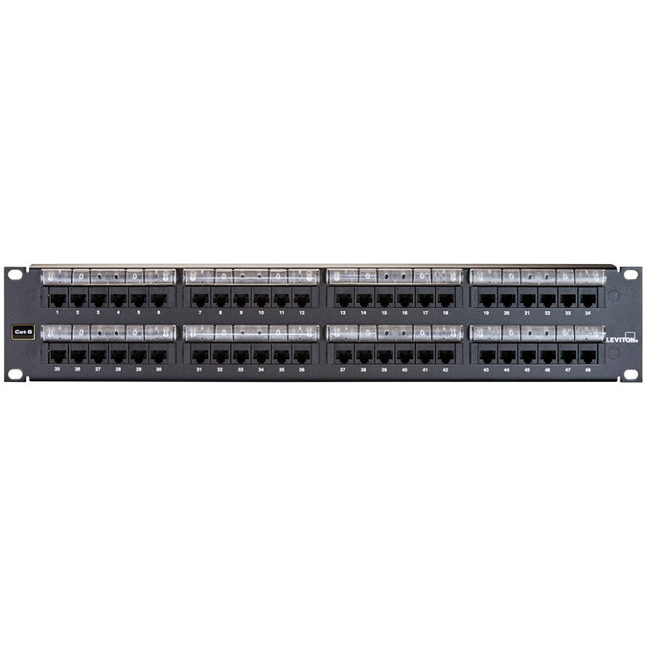 Cat 6 Flat 110-Style Patch Panel, 48-Port