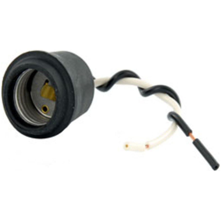 Incandescent Lampholder With 6 in. (16 AWG) Pigtails and Shoulder For Clamp-Type Shade, Medium Base, 660W, 250V