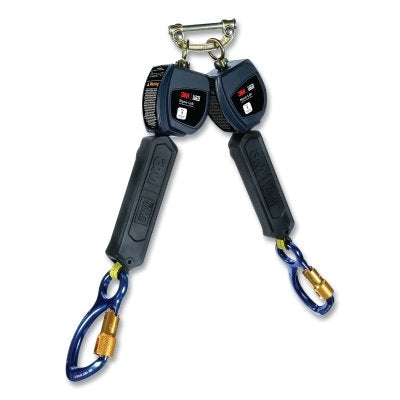 3M 3100548 Nano-Lok Self Retracting Lifeline, 6 ft, Web, Single Pin Top Connector, Al Rebar Snap Hook, 420 lb, Twin Leg