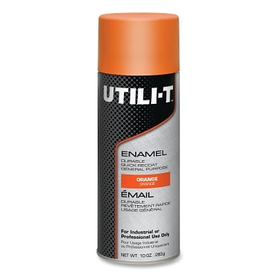 UTILI-T General Purpose Enamel Spray Paint, 10 oz, Orange, Gloss, Aerosol Can