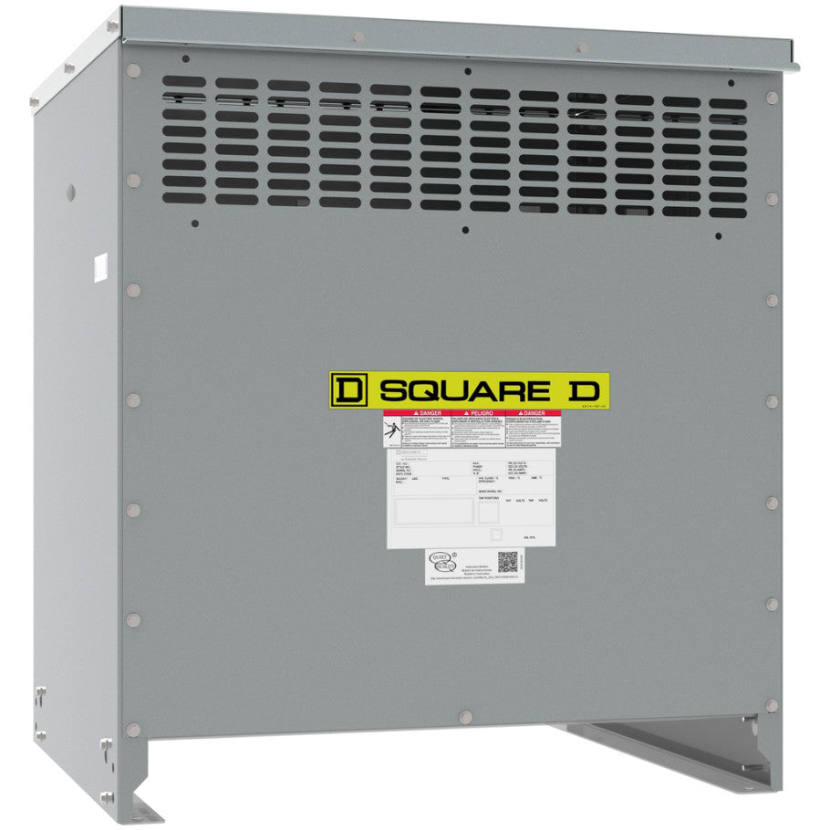 EXN Low Voltage Distribution Transformer, 3-Phase, Copper, 480V Delta, 208Y/120V, 60 Hz, 75 kVA, 33.5 H x 30.08 W x 27.44 D in.