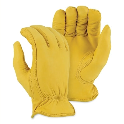 Winter Lined Thinsulate Deerskin Drivers Gloves, 9/Medium, Deerskin Grain Leather, Thinsulate Lining, Yellow