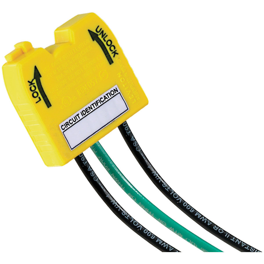 Wiring Module, For Lev-Lok Single-Pole Toggle Switch, 20A, 347V, 3-Wire, Black 6 in. Stranded Wire Leads, Yellow