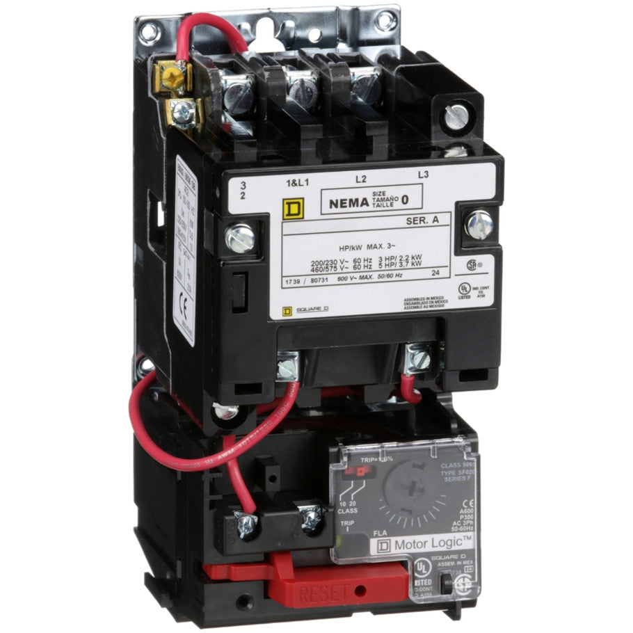 NEMA Rated Magnetic Starters, 3 (200 Vac)HP, 3 (230 Vac)HP, 5 (460 Vac)HP, 5 (575 Vac)HP, 18A