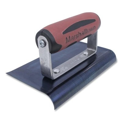 Curved End Steel Hand Edger, Blue Steel, 6 in L, 4 in W, Curved