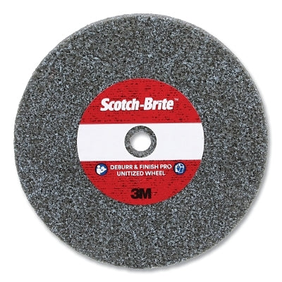3M 048011-65021 Deburr and Finish Pro Unitized Wheel, 3 in dia x 1/4 in AH x 1/8 in Thick, Medium+, 18100 RPM, Precision Shaped Ceramic