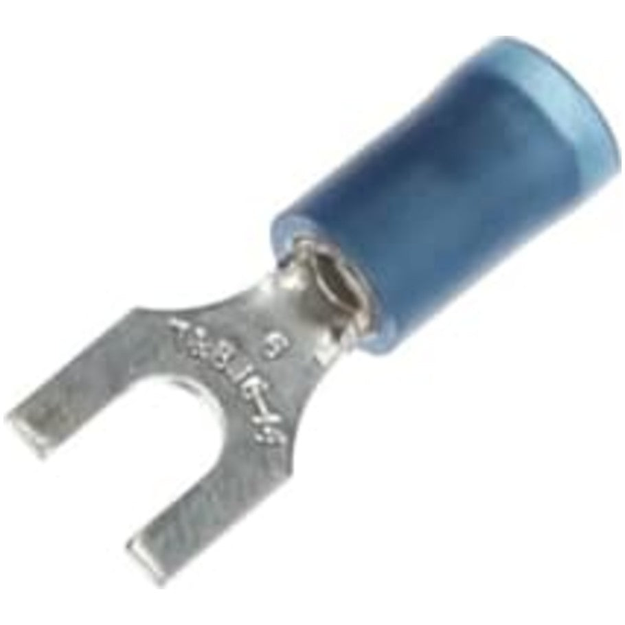 Sta-Kon RB Series Nylon-Insulated Fork Terminal, 18-14 AWG,  6