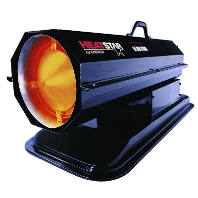 Portable Kerosene Forced-Air Heater, 50000 Btu/h, 4 gal, 110 V