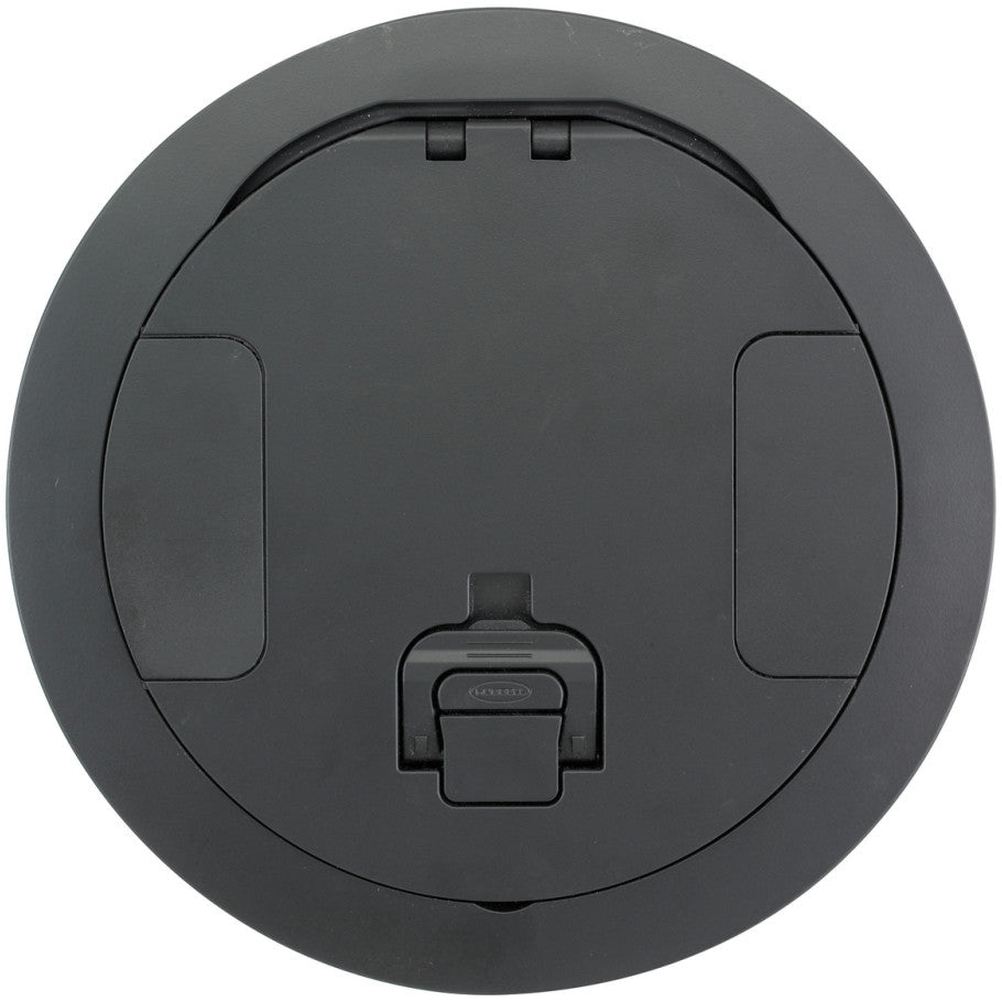 Floor Boxes, CFB2G Series, RoundFurniture Feed Cover, 8" Diameter, Black