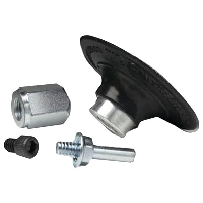 3M 051144-05540 Roloc Hard Rubber Disc Pad Assembly w/Steel Shaft & Adaptor