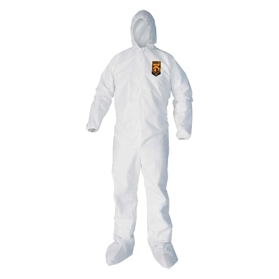 A40 Liquid & Particle Protection Coveralls, Zipper Front, White, 3X-Large