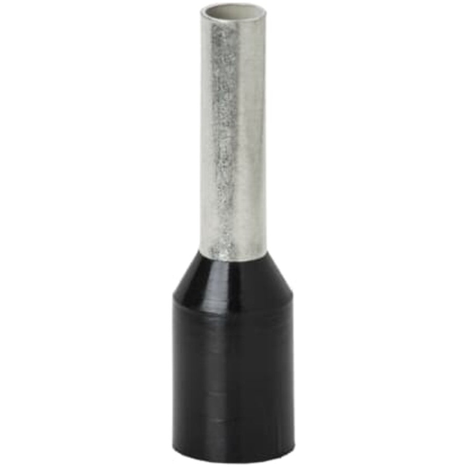 Polypropylene-Insulated Ferrule, Total Length .571 Inches/14.5mm, Wire Range 16 AWG/1.50mm2, Color Black, Copper, Tin Plated