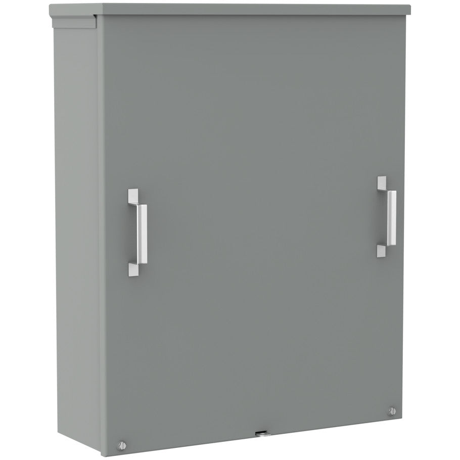 Type 3R Drip Shield Enclosure, Mild Steel, Screw-Cover, with Knockouts, 36 H x 36 W x 12 in. D, Gray