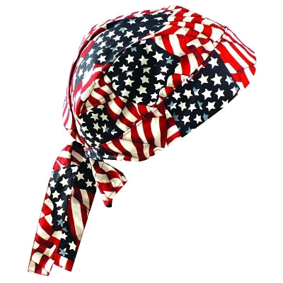 Tuff Nougies Regular Tie Hat, One Size, Wavy Flag