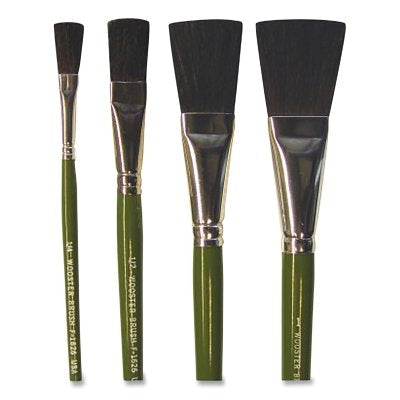 Camel Hair Artists Brushes, 13.2 mm W, Camel hair, wood handle