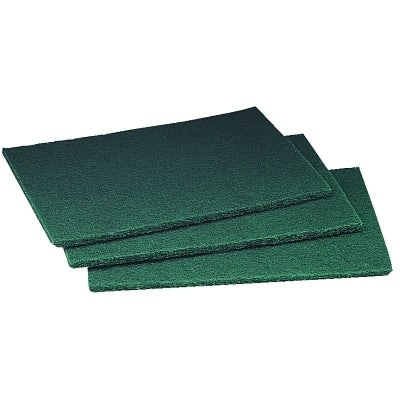 3M 82931 General Purpose Scouring Pad, 6 in W x 9 in L, Synthetic Fiber, Dark Green