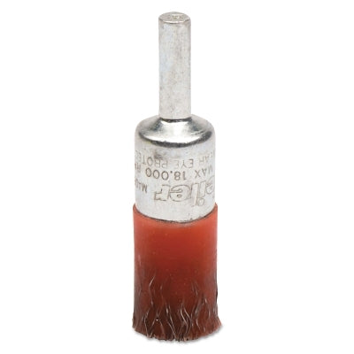 Polyflex Heavy Duty Crimped Wire Hollow End Brush, Steel, 1/2 in x 0.0104 in, 18,000 rpm