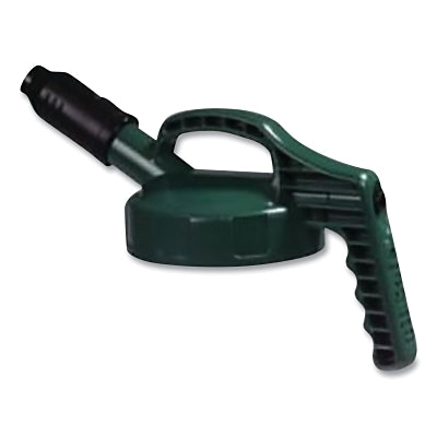 Stumpy Spout Lid, 1 in dia, Dark Green, Engineering Plastic