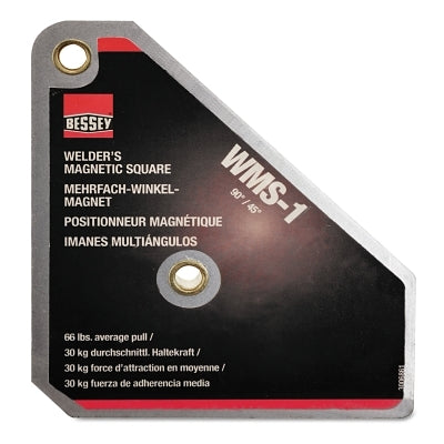 Magnetic Square 90/45 Degree, 66 lb, 3-3/4 in x 4-3/8 in x 3/4 in