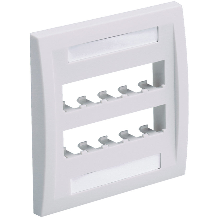 Mini-Com Executive Series Faceplate, 10-Port, Off White
