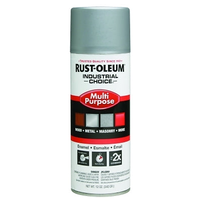 Industrial Choice 1600 System Enamel Aerosols, 12 oz, Dull Aluminum, High-Gloss