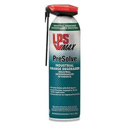 MAX PreSolve Industrial Orange Degreaser, 15 wt oz, Aerosol Can with Straw Actuator