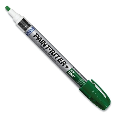 Paint-Riter+ Oily Surface Paint Marker, Green, 1/8 in Tip, Medium