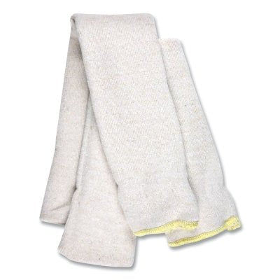 Seamless Cotton Sleeves, 18 in, Slip On, One Size, White