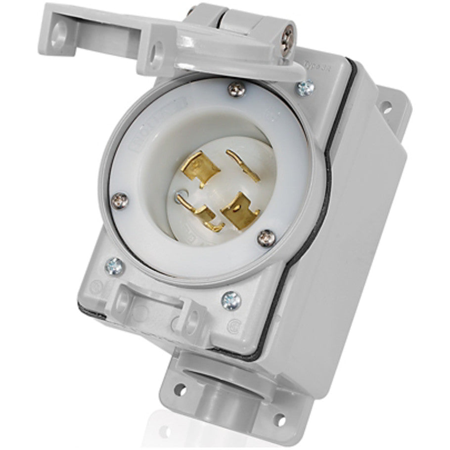 Generator Inlet Kit, Gray, 125/250V, 30A, NEMA L14-30P, 5.56 L x 4.34 H x 3.40 in. W