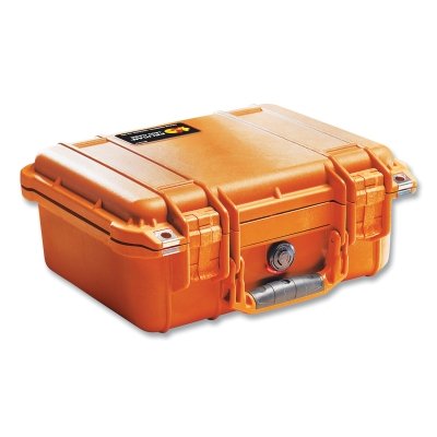 Protector Case Series Small Case, 1400NF/WL, 0.31 ft, 11.81 in L x 8.87 in W x 5.18 in H Interior, Orange