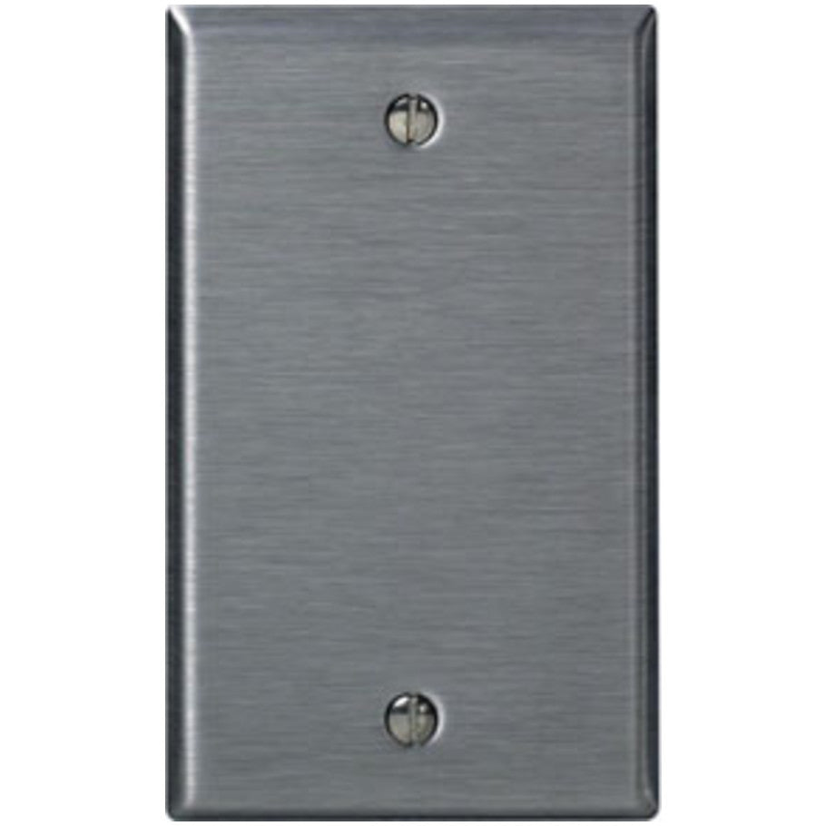 Wall Plate, Box Mounted, Blank, 1-Gang, Type 430 Stainless Steel