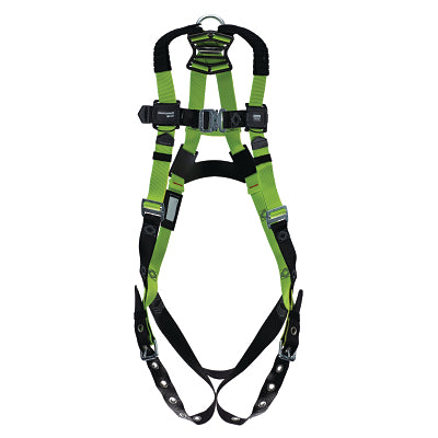 H500 Industry Standard Full-Body Harness, Back D-Ring, Sm/Med, Quick-Connect Chest/Tongue Leg Buckles, Shoulder Pads, IS8P