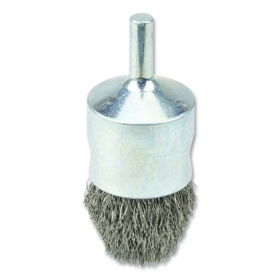 Controlled Flare End Brush, Stainless Steel, 1 in dia, 22000 RPM