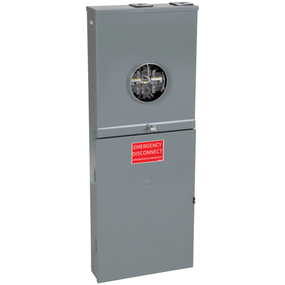 Homeline 200A Ringless Surface-Mount Rainproof All-In-One CSED With Lever Bypass, 40 Single-Pole/10 Tandem