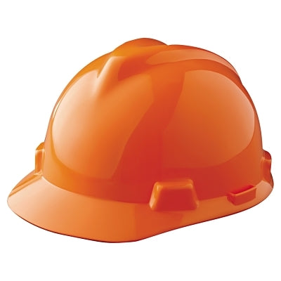 V-Gard Slotted Hard Hat Cap, Fas-Trac III Suspension, Hi-Viz Orange