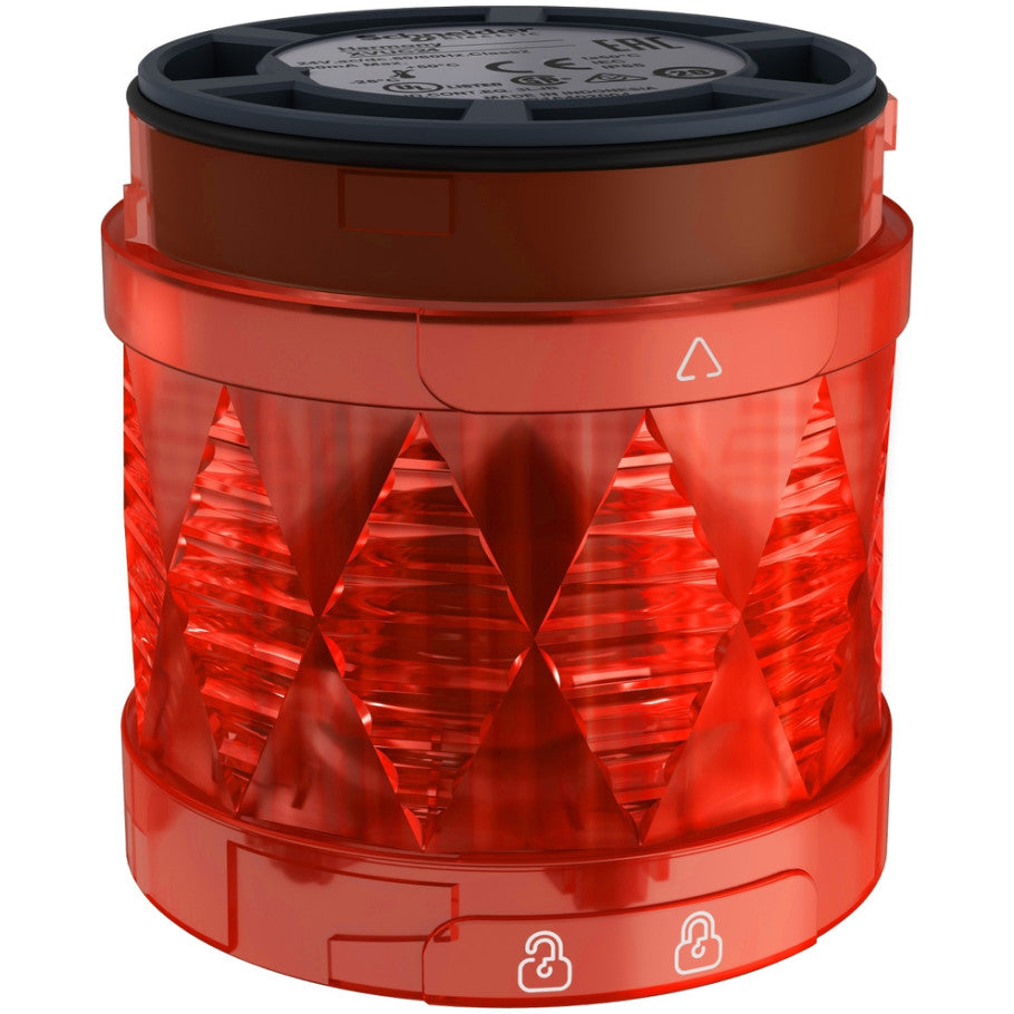 Harmony XVU Illuminated Unit, Integral LED, Steady Light, 24 Vac/dc, 60 mm Diameter, Red