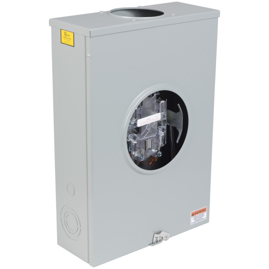Meter Socket, Ringless, 200A, 600V, 1-Phase, Lever Bypass, NEMA 3R, OH/UG