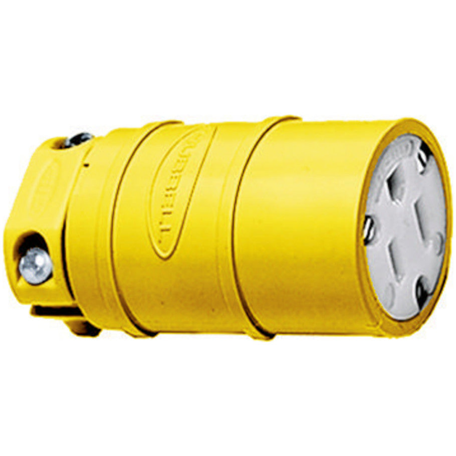 Elastogrip Yellow Elastomer Dust-Tight Straight Blade Connector Body, 3 x 1.61 x 3 in.