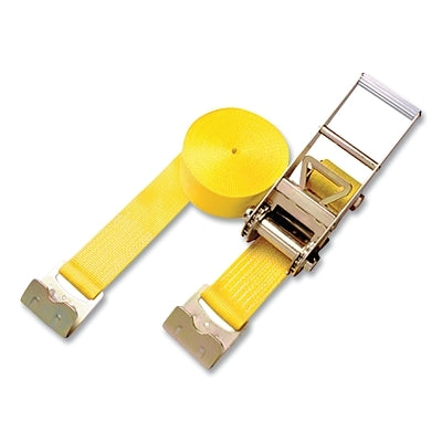 Ratchet Strap, Flat Hook, 3 in W, 27 ft L, 4000 lb cap