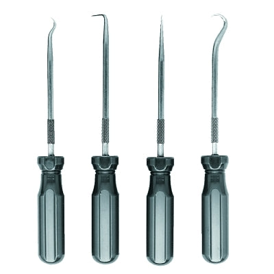 4-Pc Hook and Pick Set, Steel, 5-1/16 in L