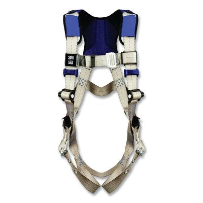 3M 1401001 ExoFit X100 Comfort Vest Safety Harness, Back D-Ring, Medium, Pass-Thru/Tongue Buckle