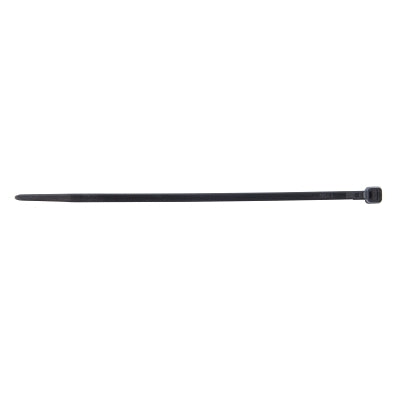Miniature Cable Ties, 18 lb Tensile Strength, 4 in L, Black, 100/Bag