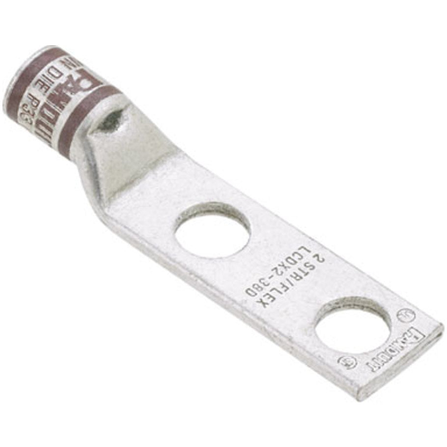 Flex Lug, 2-Hole, 2/0 AWG, Black
