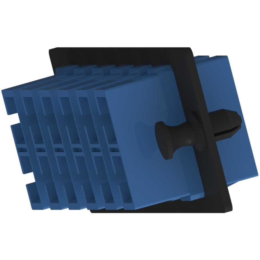 Opticom Fiber Optic Adapter Panel, Singlemode (OS1/2), (6) SC Duplex Adapters for 12-Strand Fiber, Blue