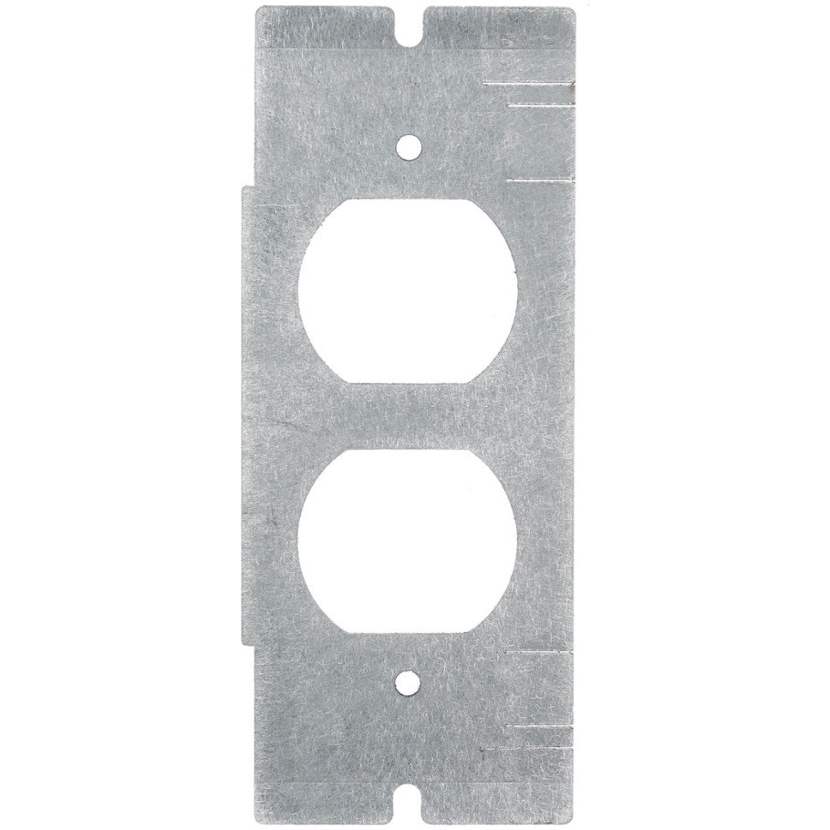 Cover Plate, SystemOne Floor Boxes, Zinc Plated Stamped Steel, Duplex Opening