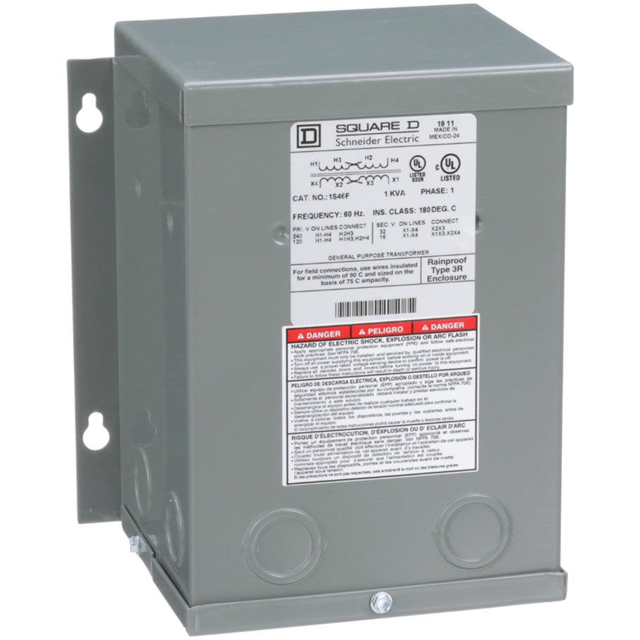Dry Type Transformer, Buck Boost, General Purpose, 1 Phase, 1 kVA, 120 x 240V Primary, 16/32V Secondary, NEMA 1/3R