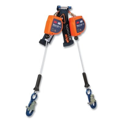 3M 3500285 Nano-Lok Edge Self-Retracting Lifeline, 8 ft, Snap Hook, 420 lb, 2 Legs, Galvanized Cable