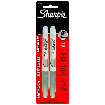 Metallic Permanent Marker, Silver, Fine Tip